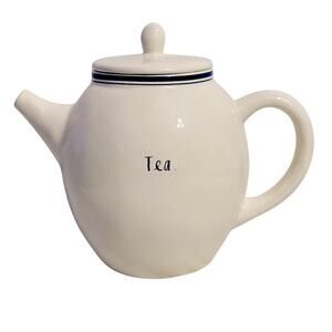 Rae Dunn By Magenta Artisan Blue Line Collection Teapot